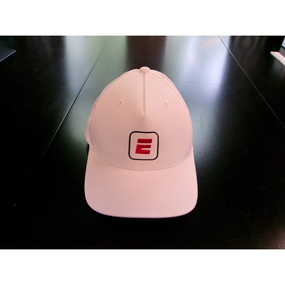 Rhone ESPN Hat White Flexfit 110 Adjustable Performance‎ Golf Baseball Cap Mens